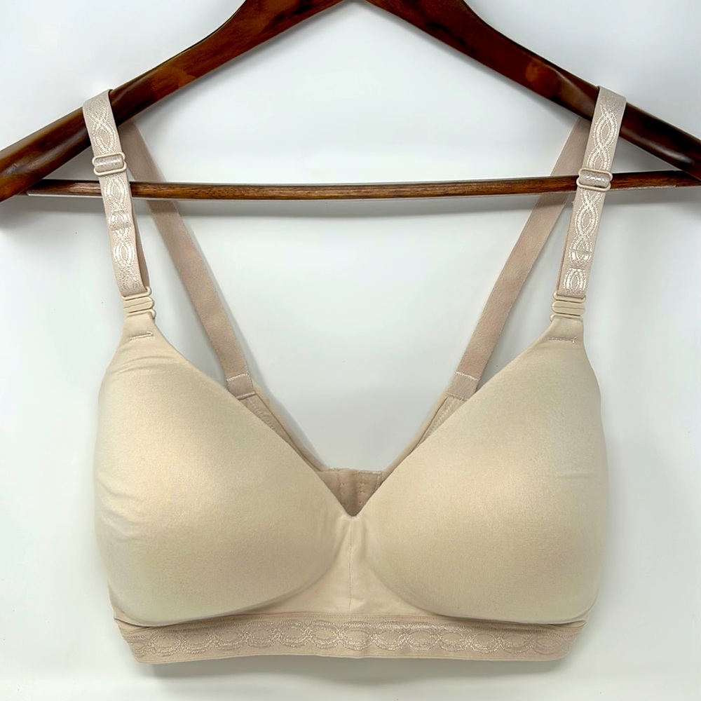 Olga by Warner’s Nude Wire Free Front Snap Nursing Bra Size 38DD